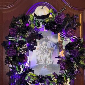 Handmade beetle juice wreath